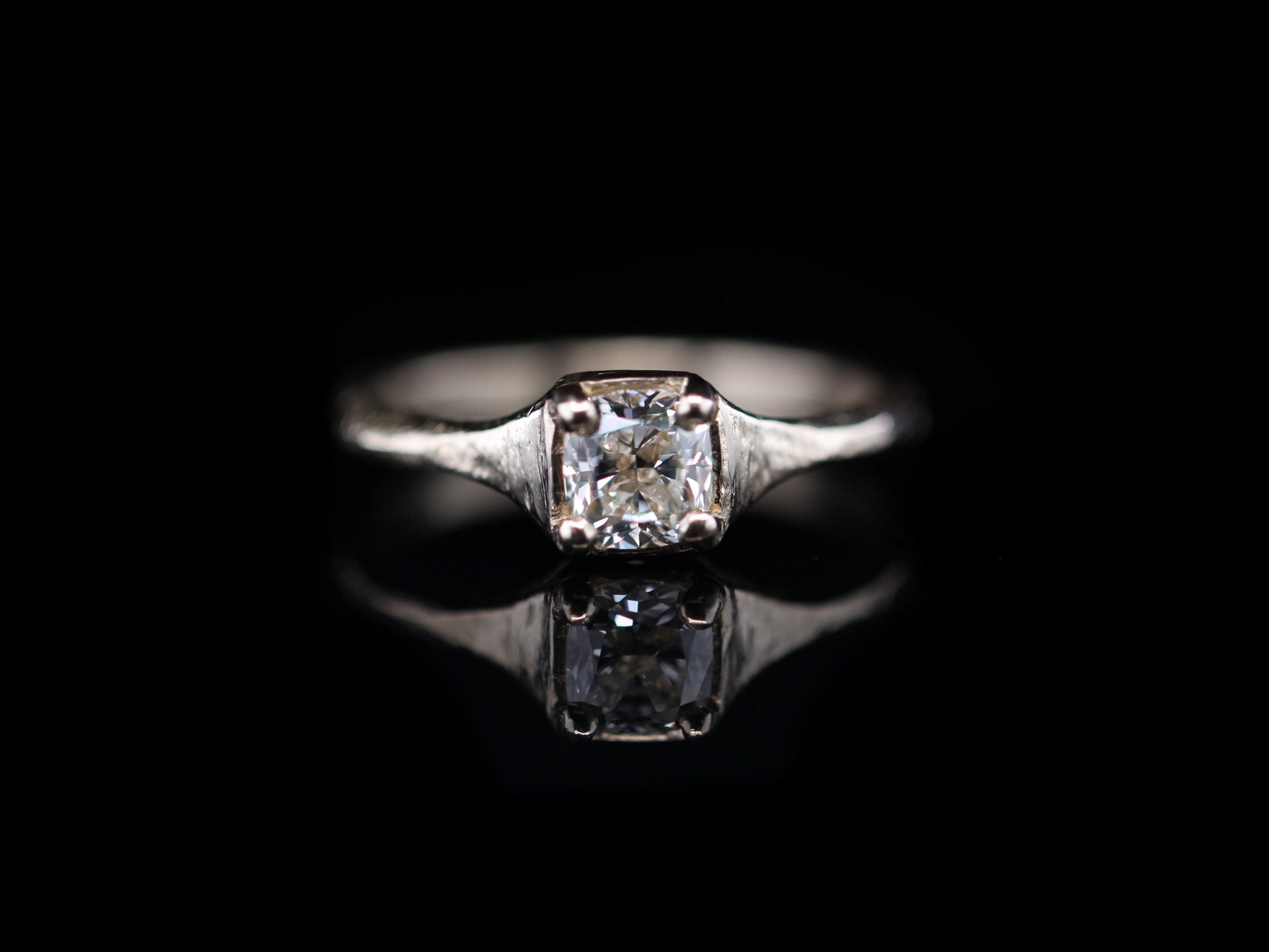 0.71 Carat Cushion Diamond Ring