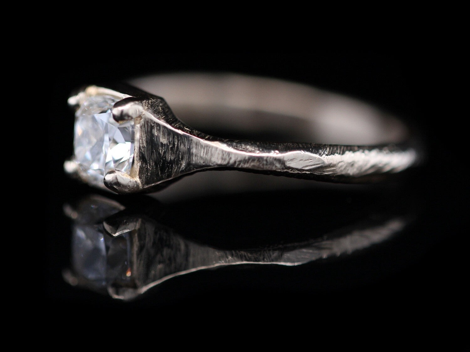 0.71 Carat Cushion Diamond Ring