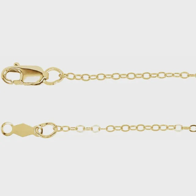1.3 mm Flat Cable 18" Chain