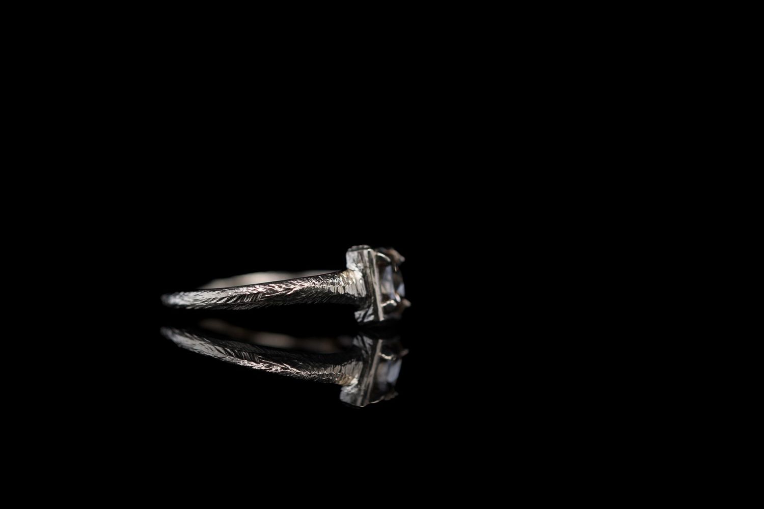 0.52 Carat Modern Antique Diamond Ring