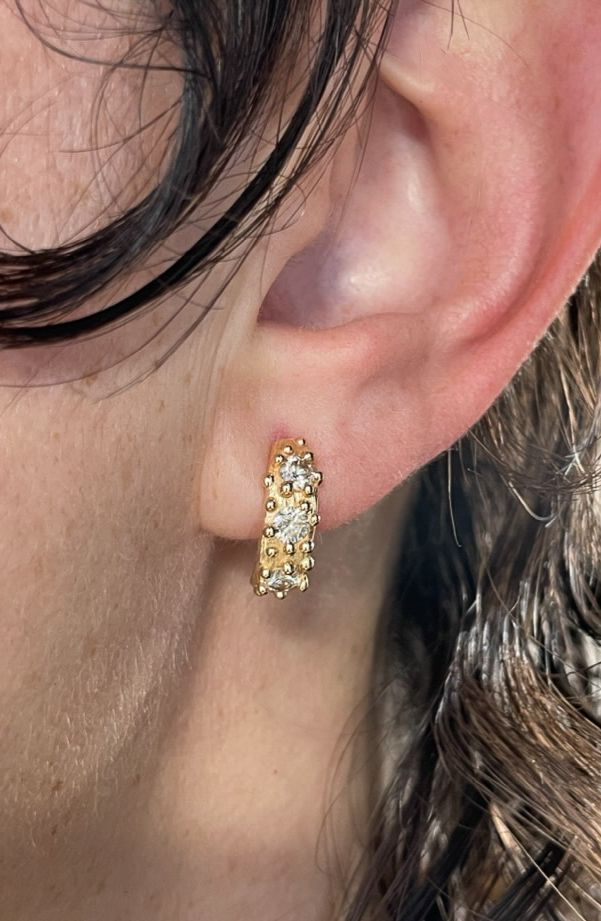 Teal Sapphire Constellation Earrings