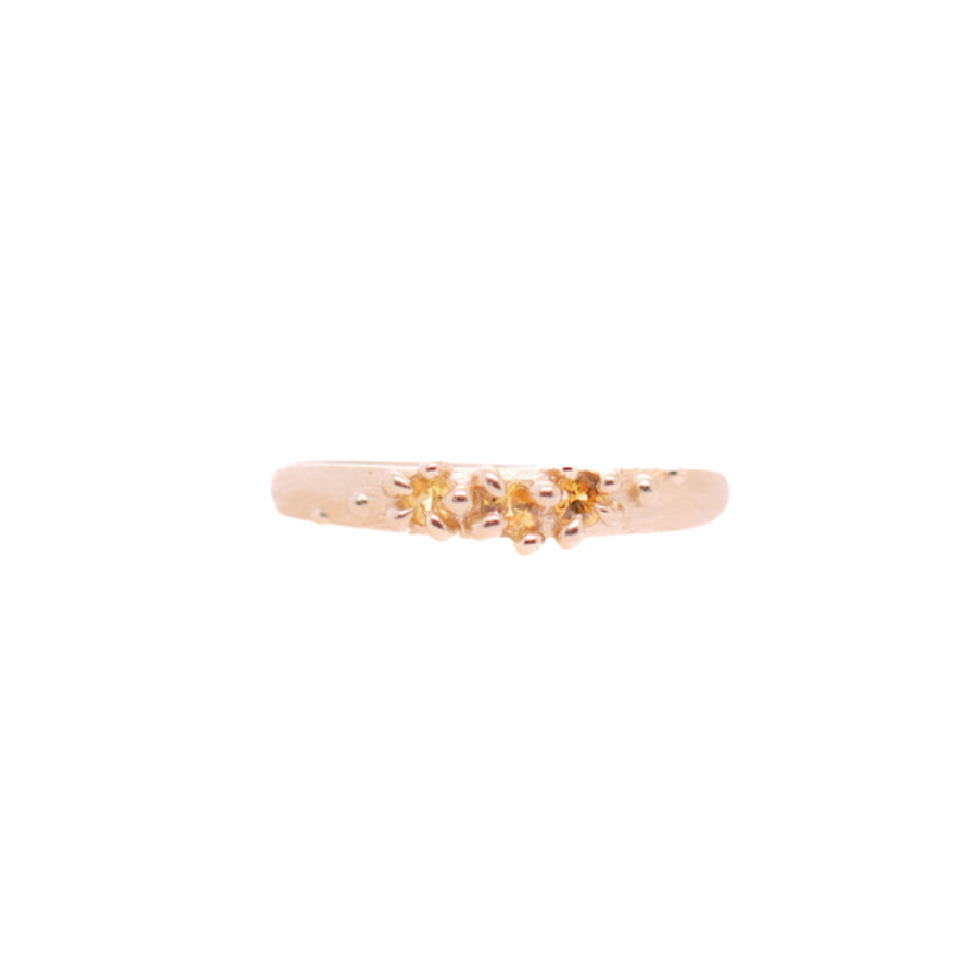 Yellow Constellation Stacker Ring