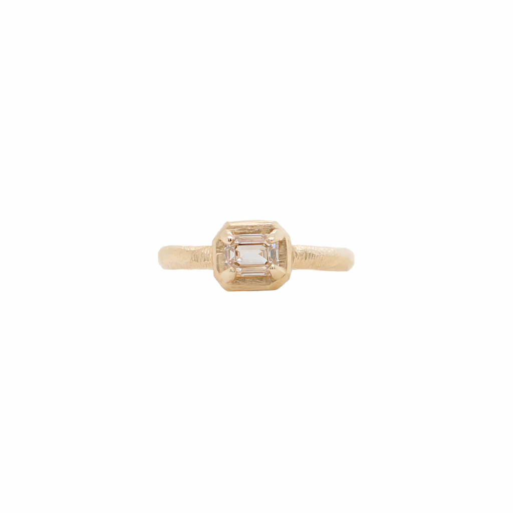 0.73 Cut Corner Step Cut Diamond Ring