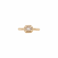 0.73 Cut Corner Step Cut Diamond Ring
