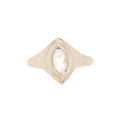 0.7 Carat Oval Rose Cut Diamond Ring