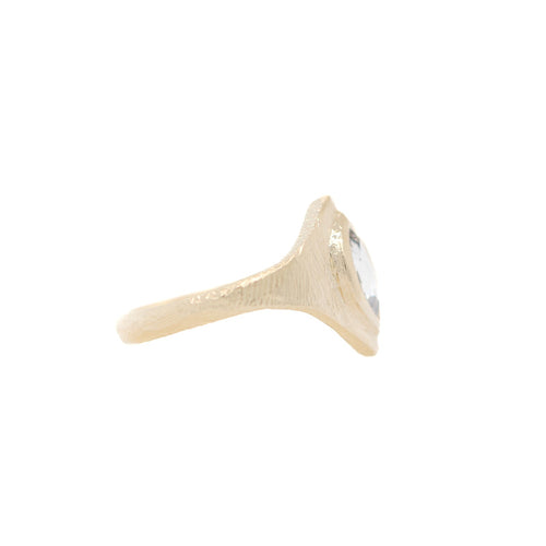 0.7 Carat Oval Rose Cut Diamond Ring