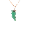 Mini Bolt Charm - Chrysoprase