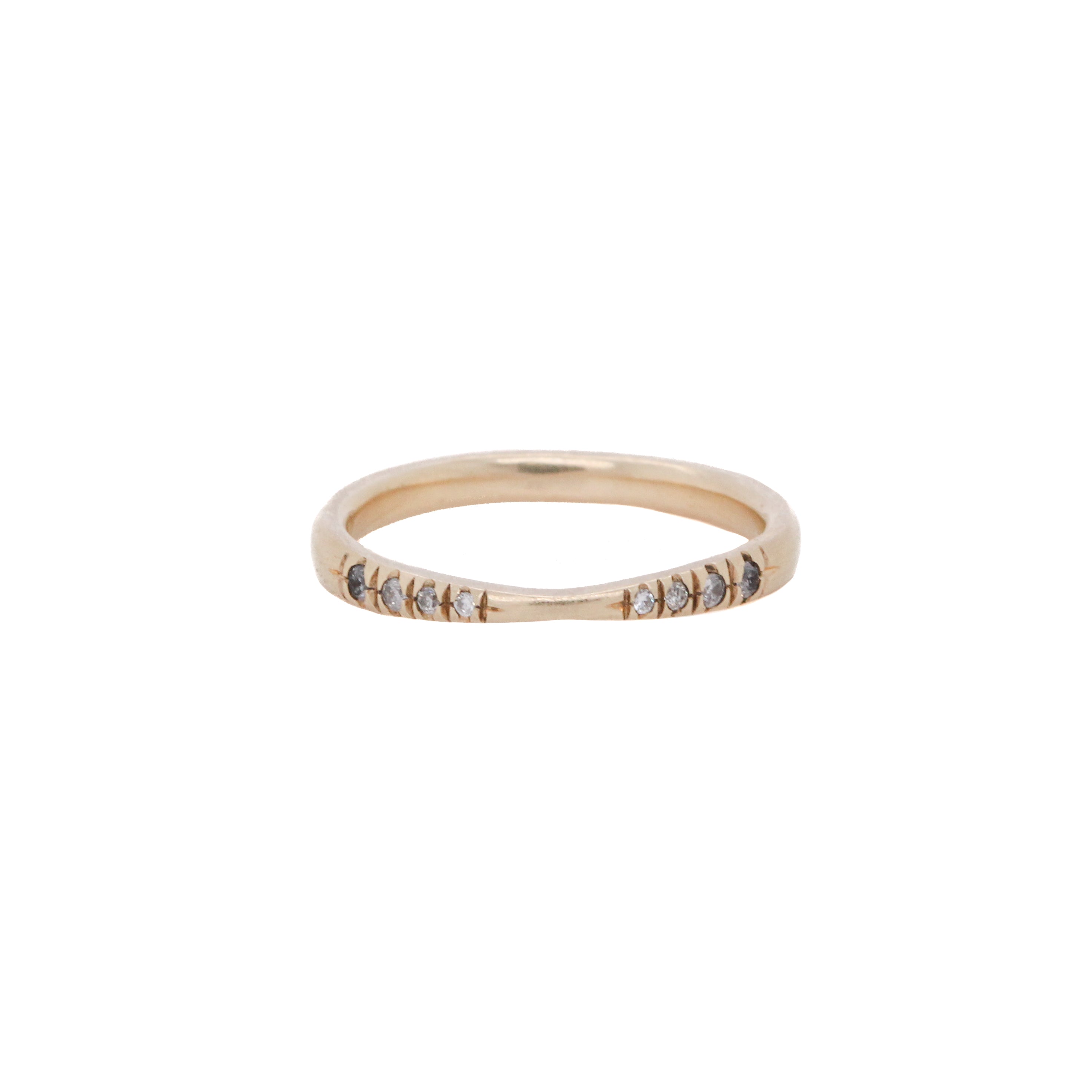 10K Exie Gradation Ring - Grey Diamonds