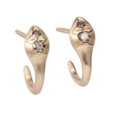10K Prem Earrings - Black Diamond