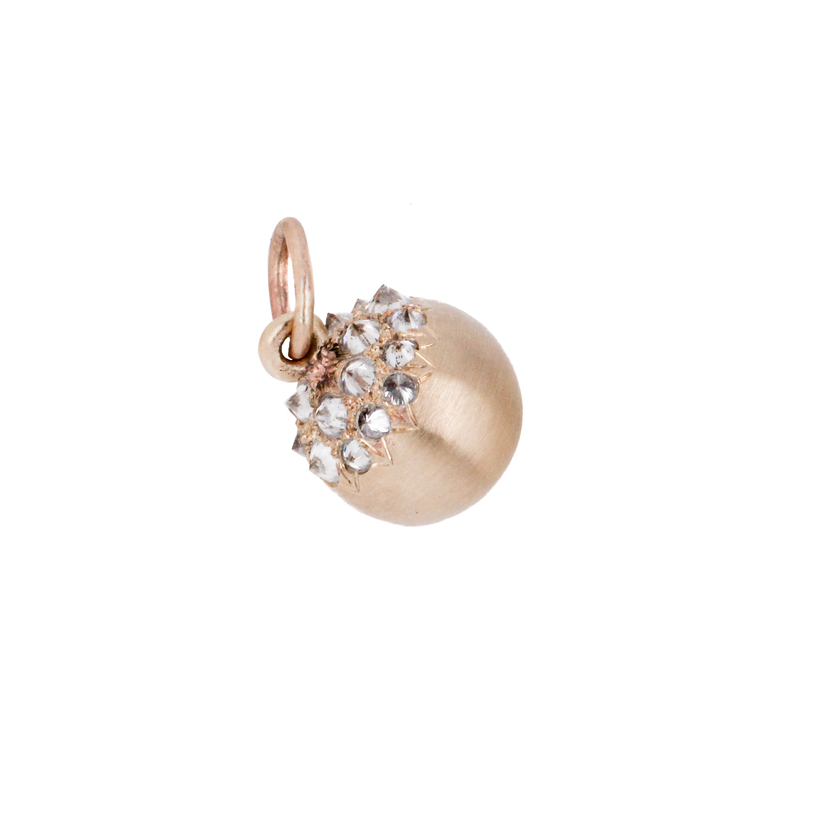 10K Small Zola Pendant - Grey Diamonds
