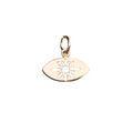 14k Gold Evil Eye Token Pendant