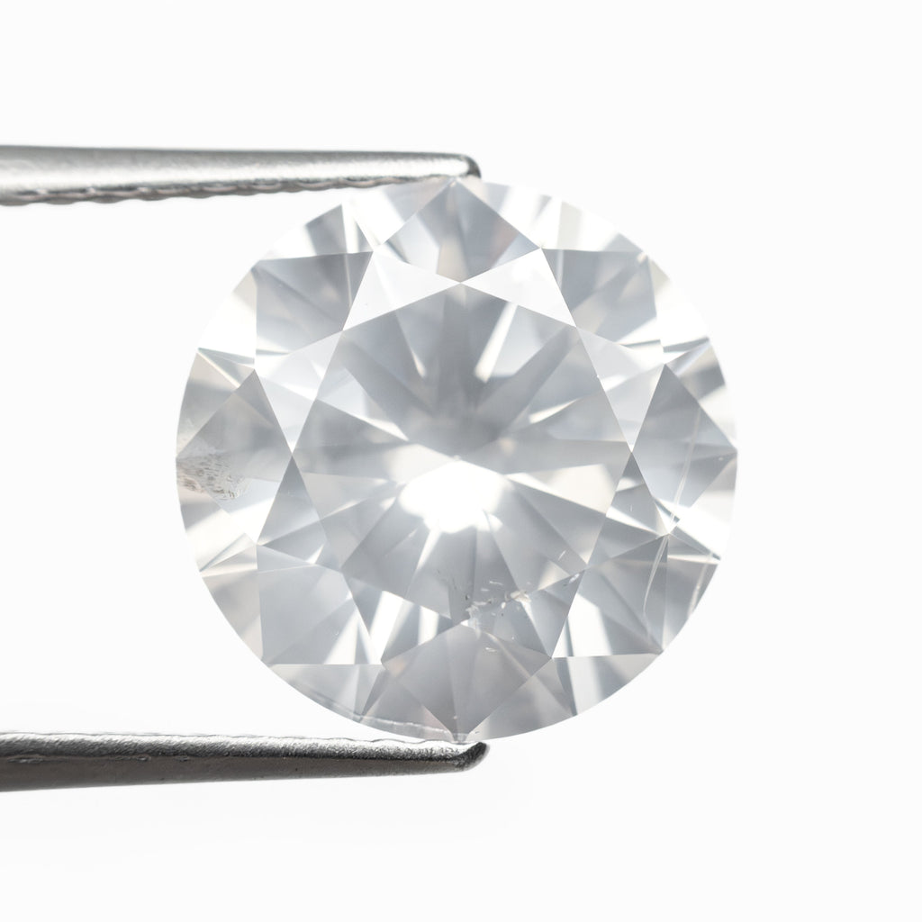 4.00ct 10.13x10.12x6.25mm GIA I2 Fancy White Round Brilliant 19263-01