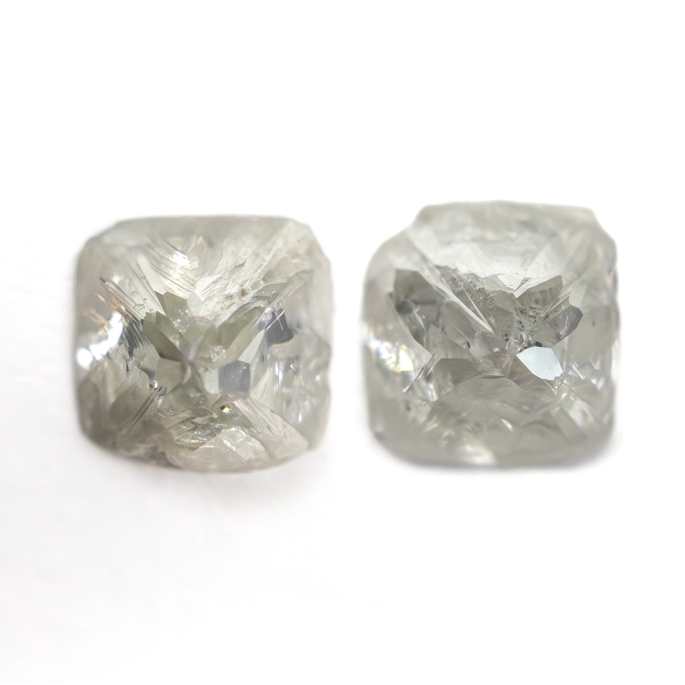 3.22cttw 2pc 6.67x6.61x4.21mm 7.10x7.30x4.48mm Polished Raw Diamond Matching Pair 🇨🇦 27959-01