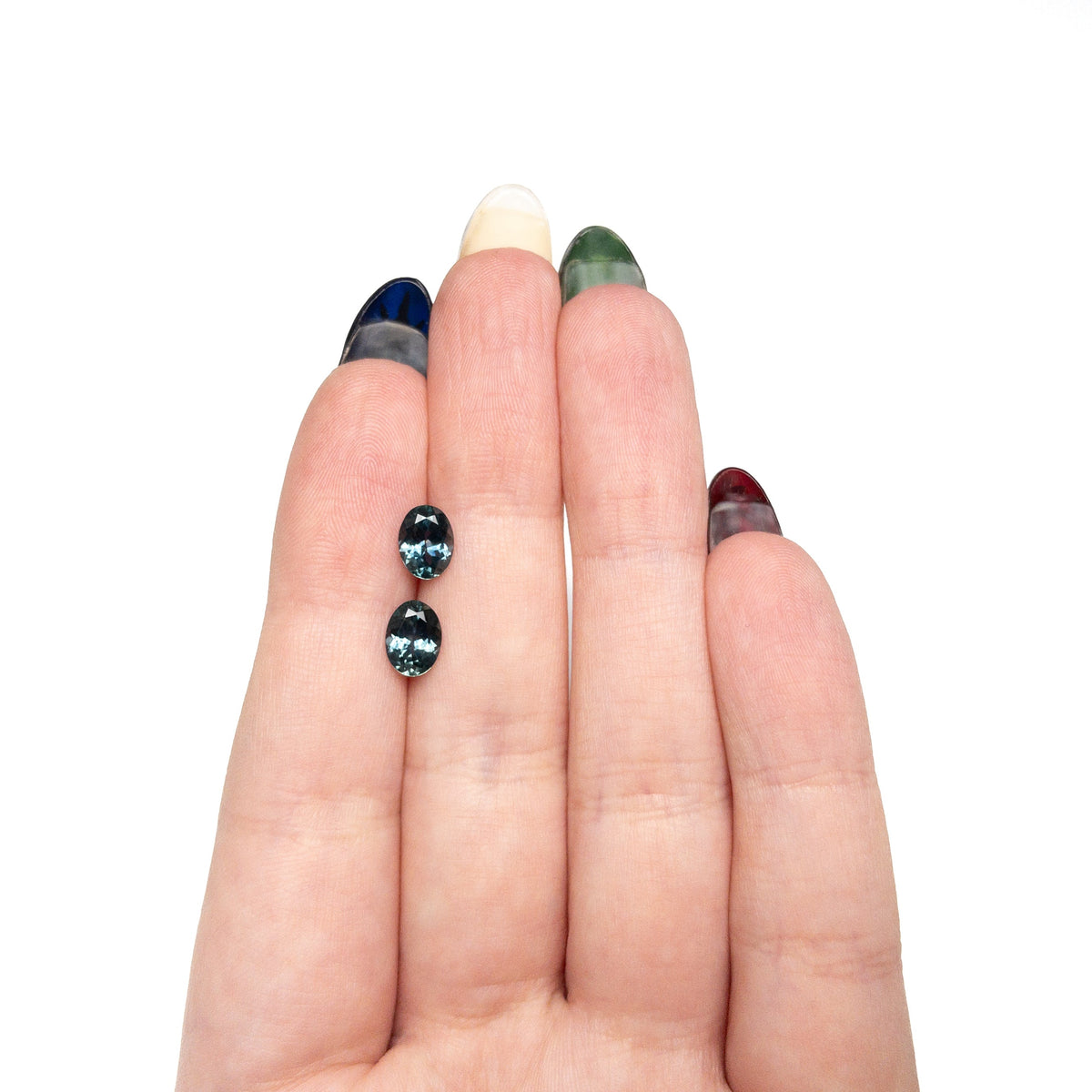 2.54cttw 2pc 7.35x5.50x3.73mm 7.54x5.56x3.78mm Oval Brilliant Sapphire Matching Pair 28028-34