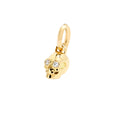 White Diamond Mini Skull Pendant - 18ky