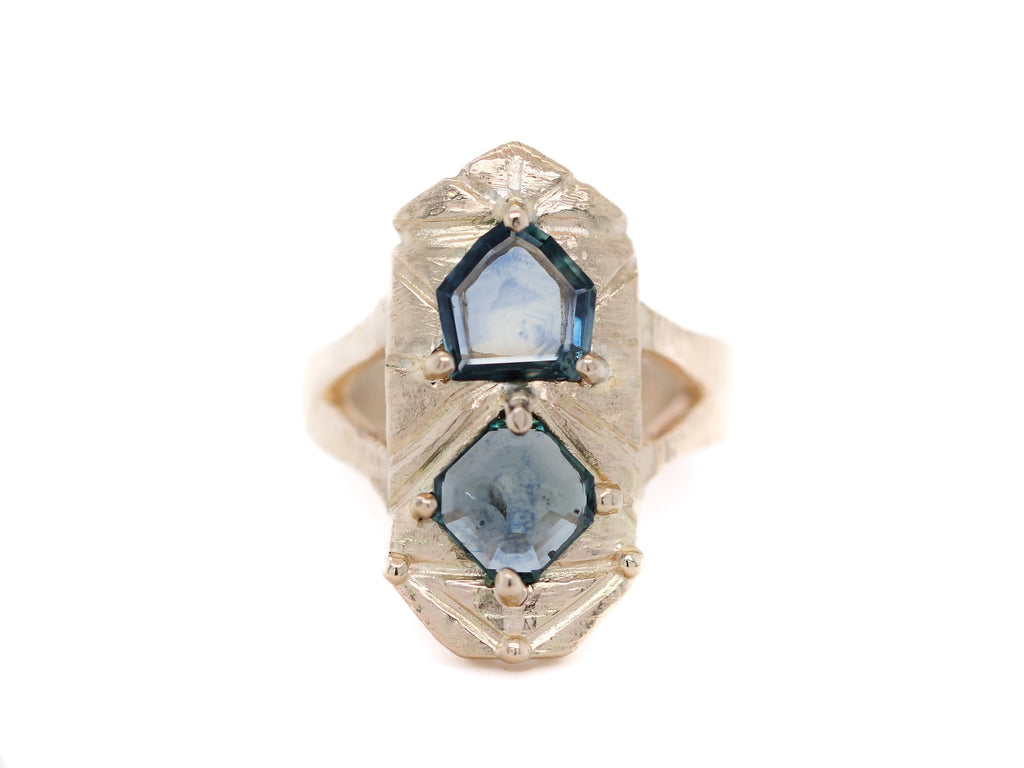 Sapphire Shield Ring 3