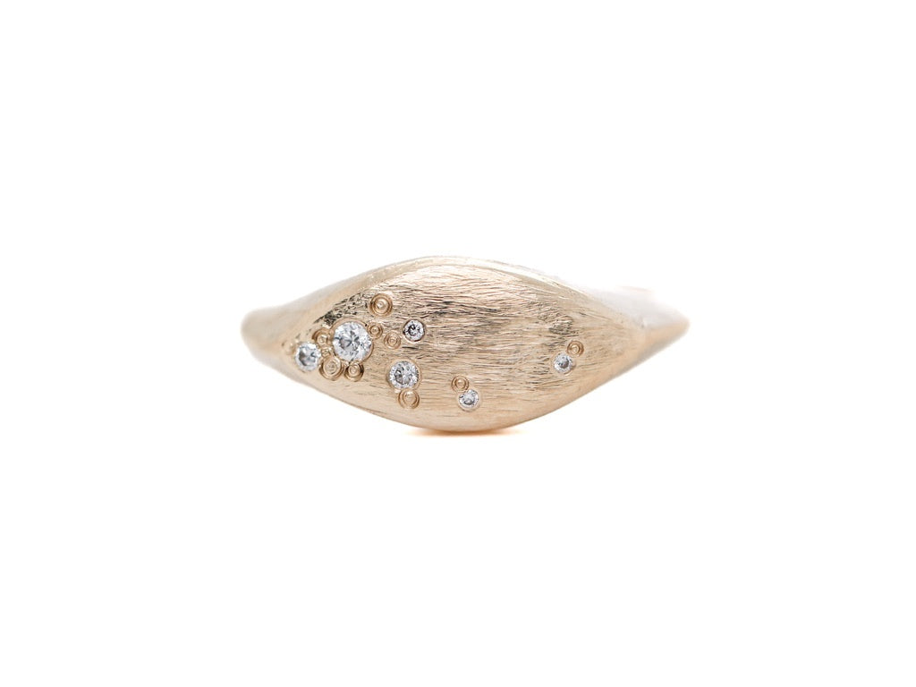 Diamond Marquise Signet Ring