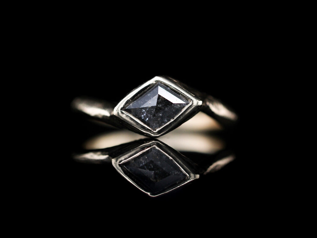 1.05 Carat Geometric Rose Cut Diamond Ring