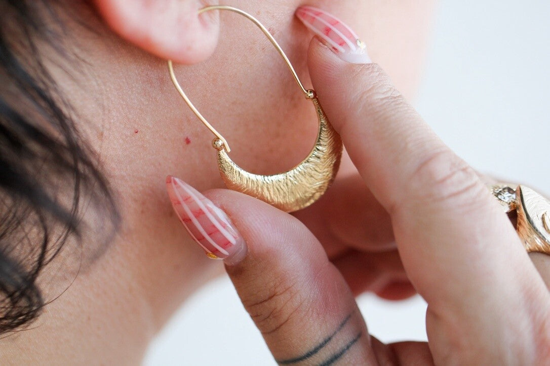 Hanging Moon Earrings