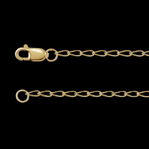 1.6 mm Elongated Curb 20" Chain