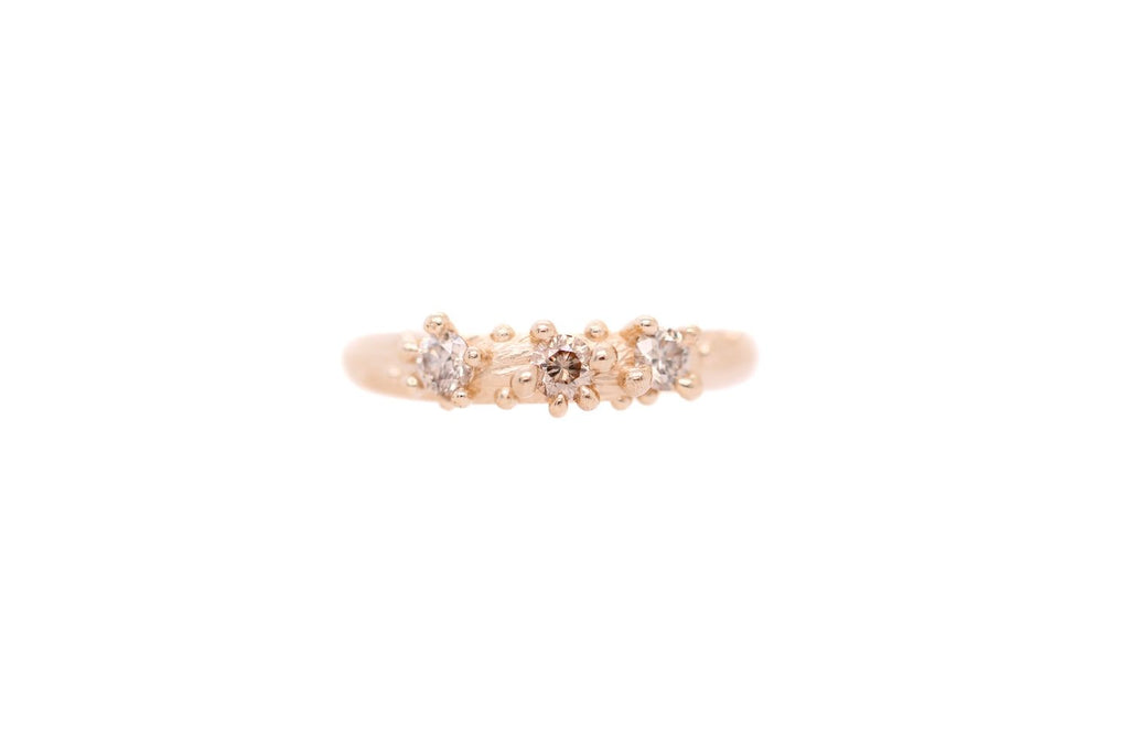 Champagne Diamond Constellation Stacker Ring