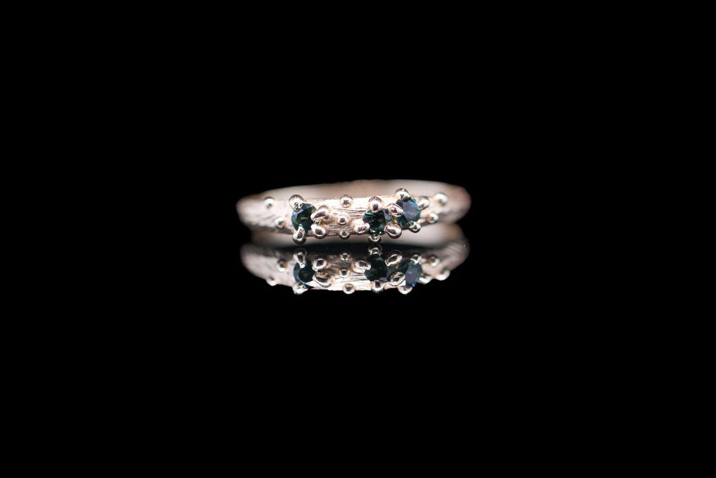 Teal Constellation Stacker Ring