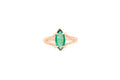 0.9 Carat Marquise Emerald Ring