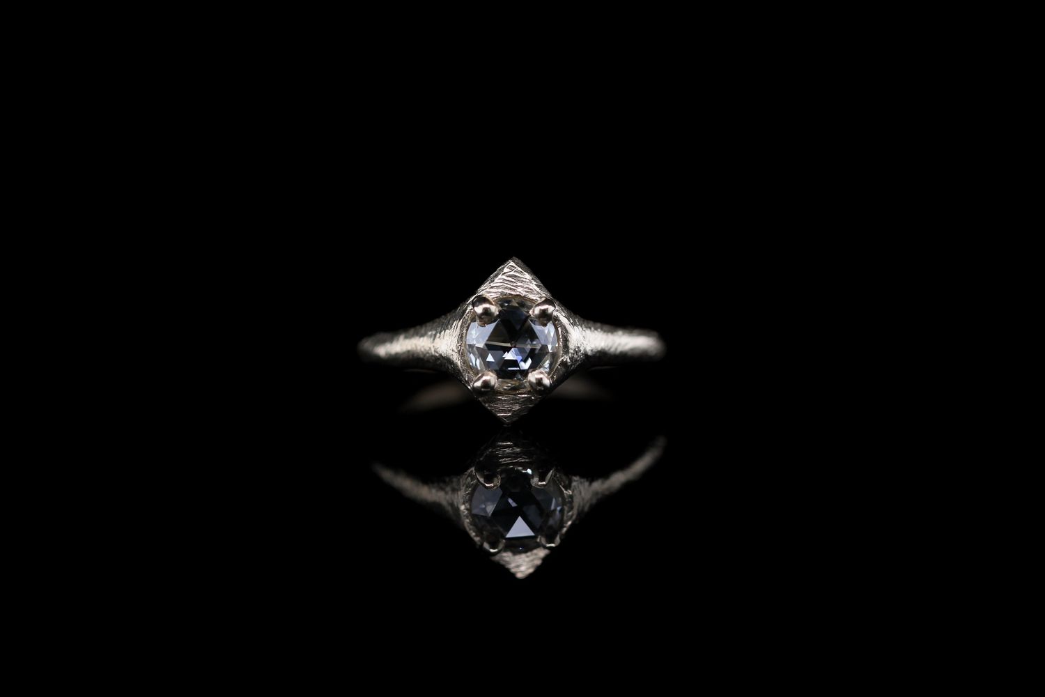 0.8 ct Double Rose Cut Diamond Ring