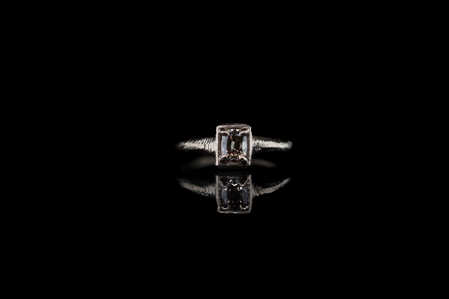0.52 Carat Modern Antique Diamond Ring