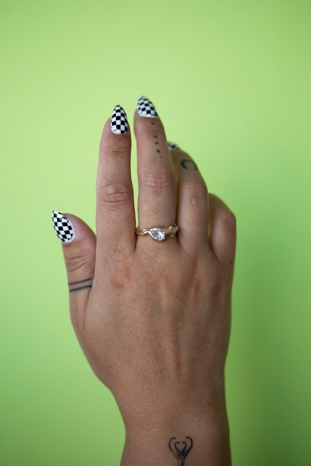 1.11 Pear Cut Diamond Snake Ring