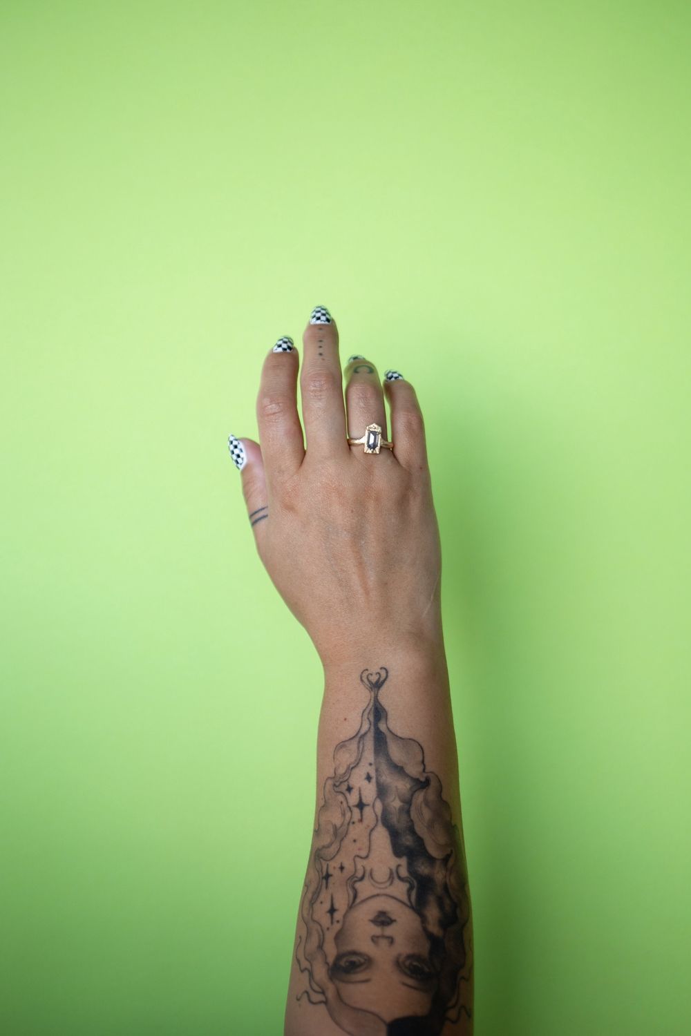 1.17 Carat Shield Rose Cut Diamond Ring