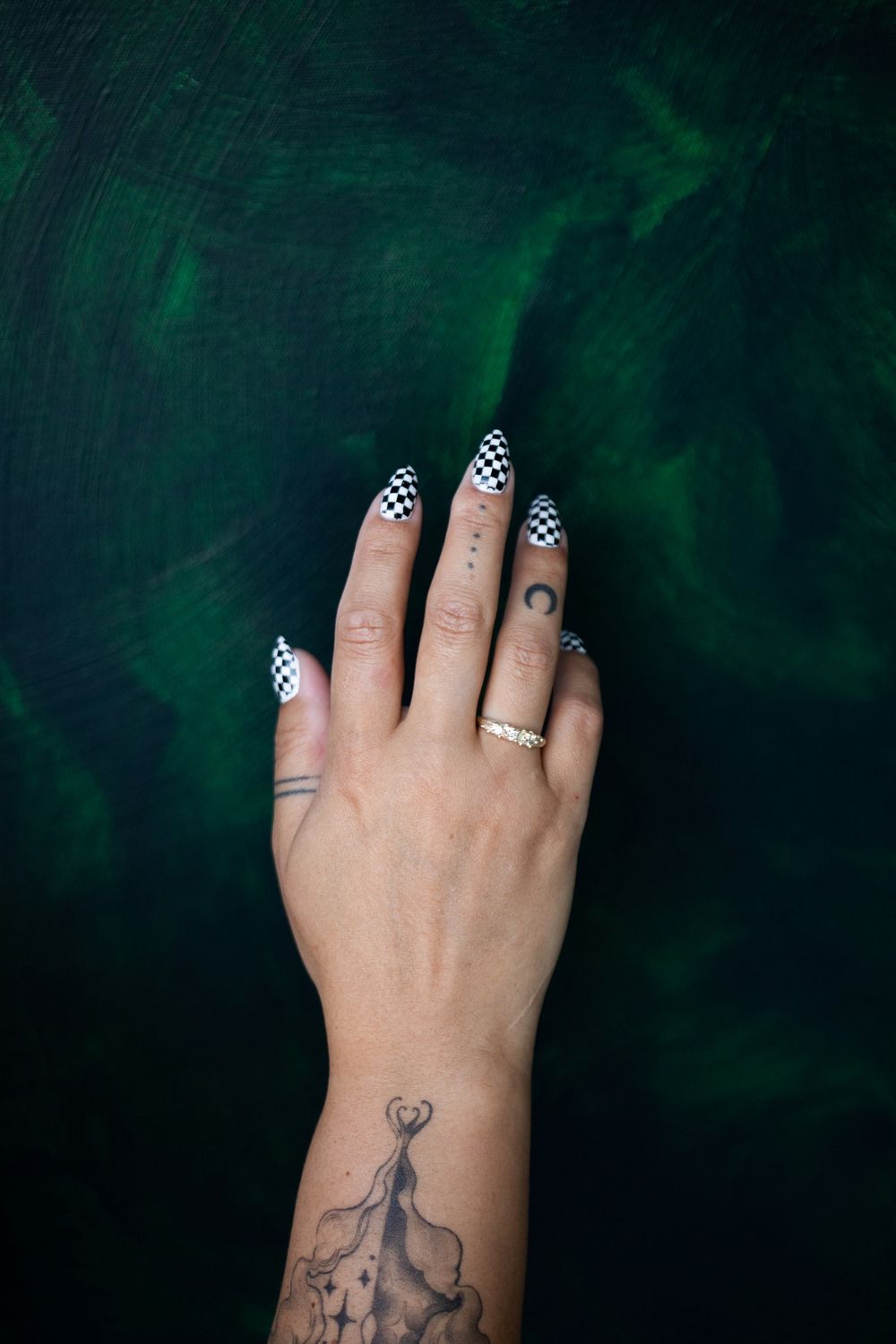 Champagne Diamond Constellation Stacker Ring