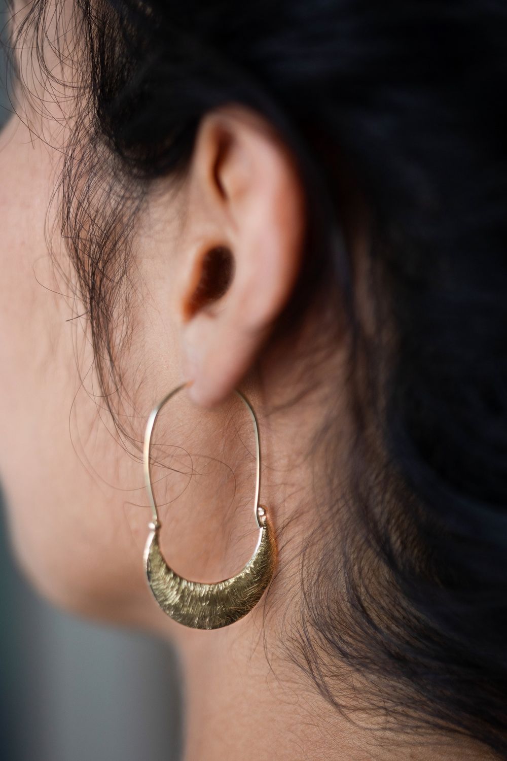 Hanging Moon Earrings