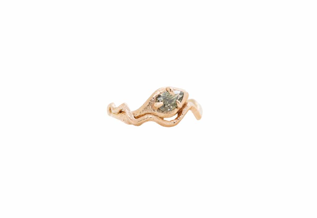 0.50 Carat Pear Diamond Snake Ring