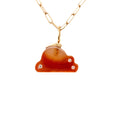 Mini Cloud Charm - Red Agate