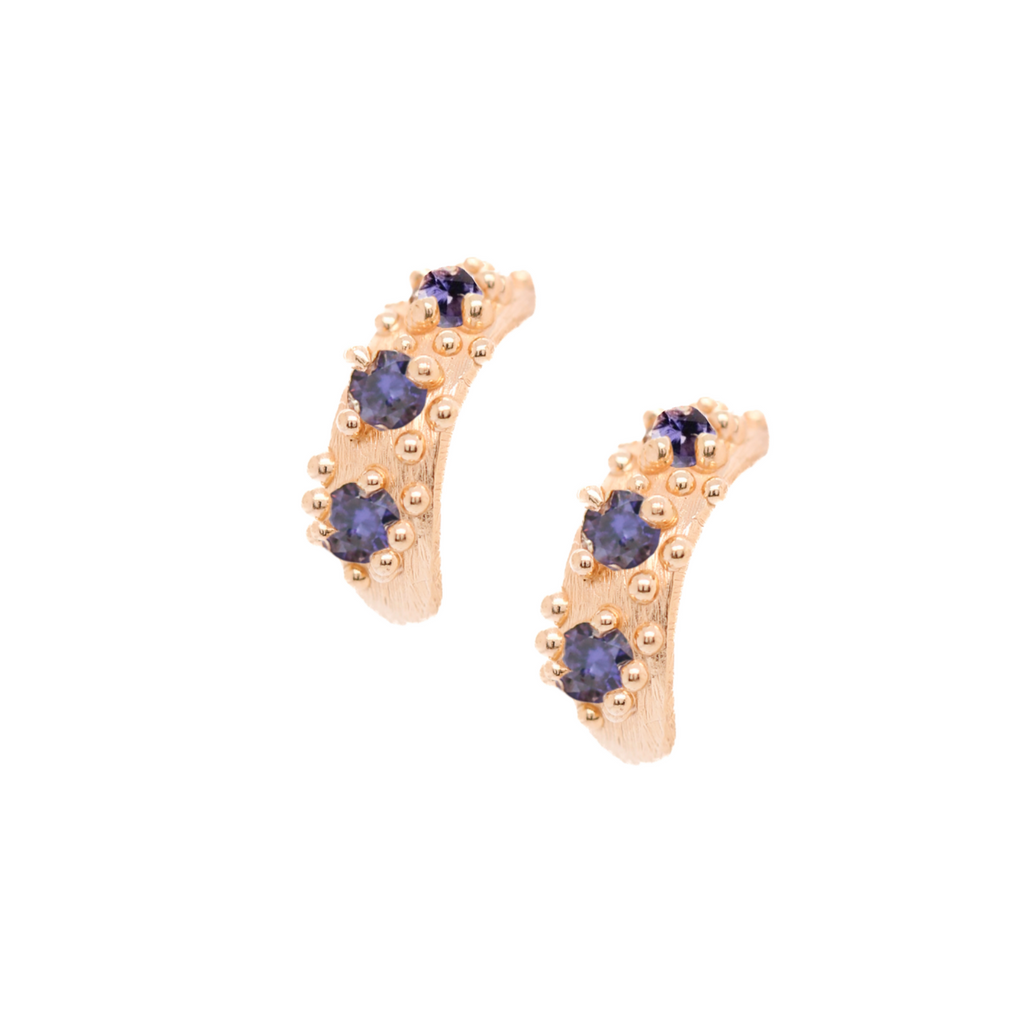 Purple Sapphire Constellation Earrings