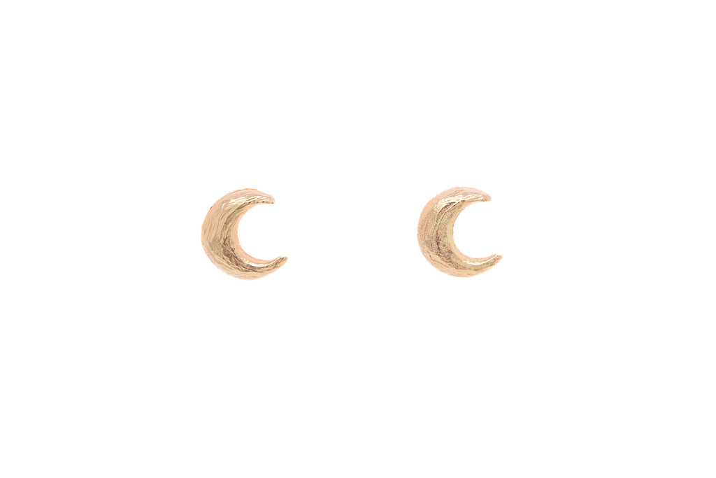 Crescent Moon Studs