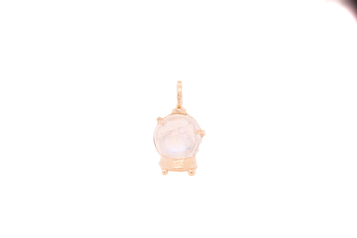 Moonstone Crystal Ball Pendants