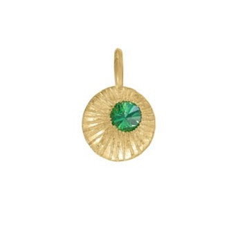 Green Diamond Mini Disc Pendant