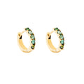 Bijoux Barbed Green Diamond Huggie Hoops