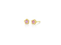 Pink Sapphire Rock Studs