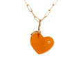 Mini Heart Charm - Carnelian