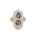 Blue Sapphire Shield Ring