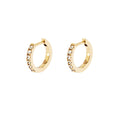 Tiny Barbed Diamond Hoops - 14ky