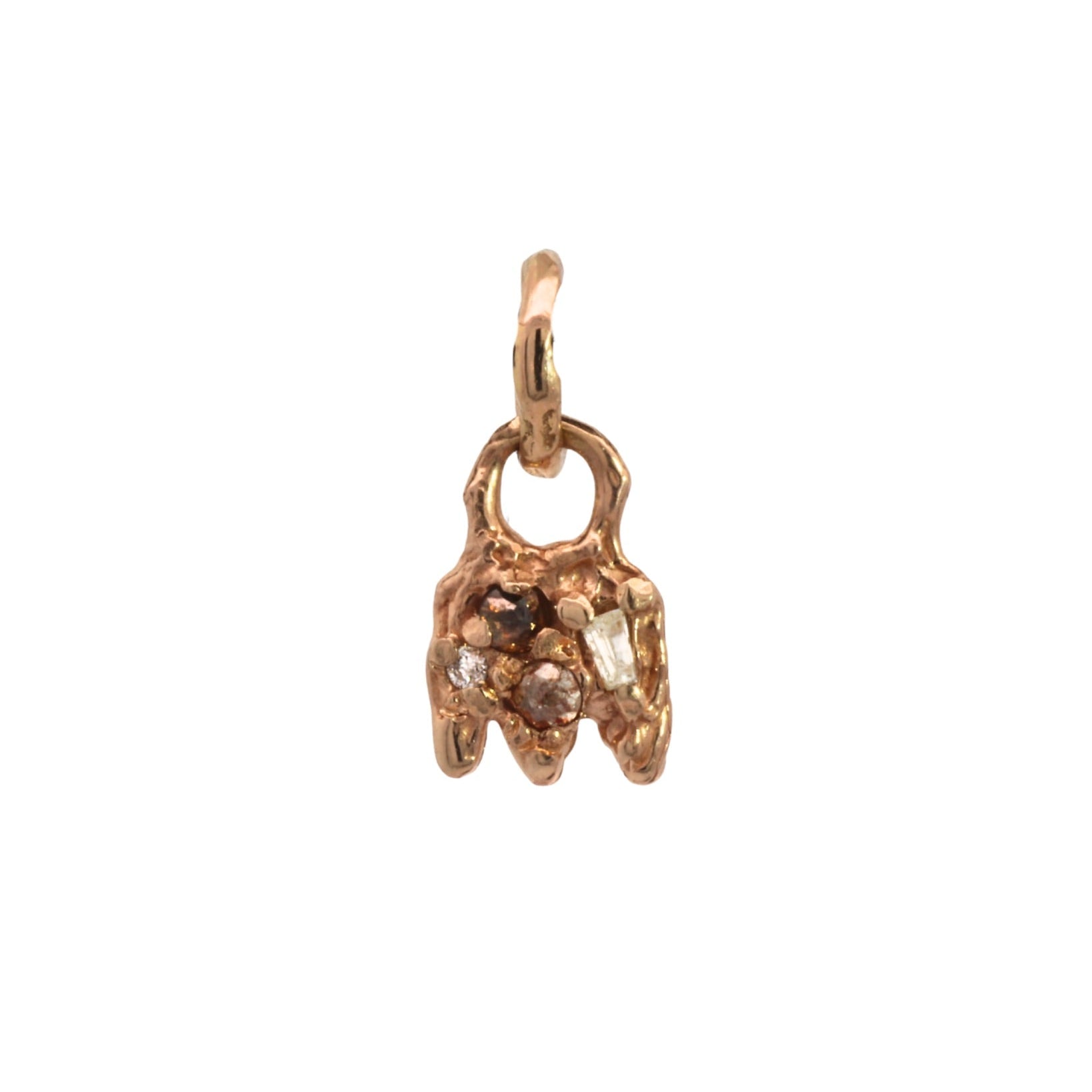 Crown Charm - 14K Gold + Recycled Diamonds