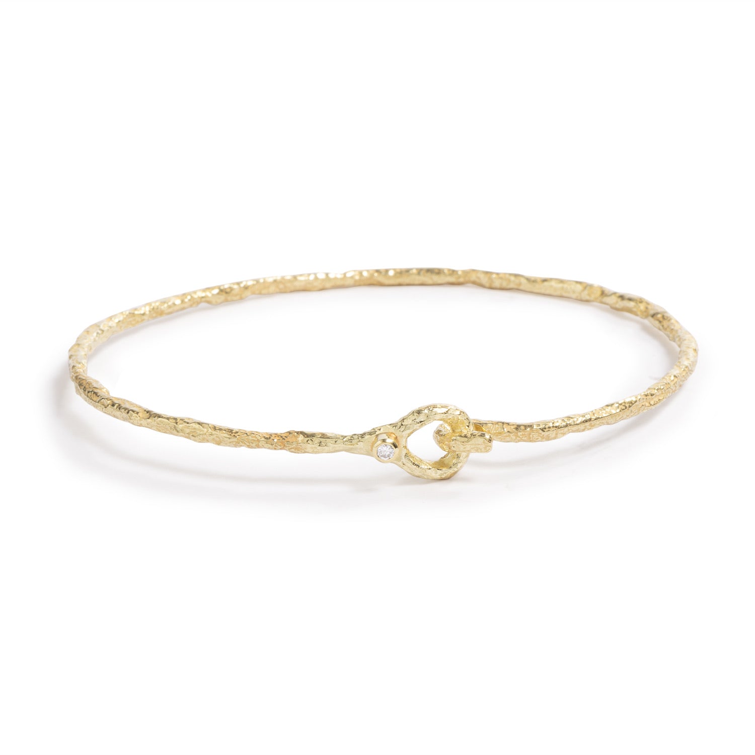GOOD VIBES bracelet: 18k Yellow Gold, 1 Diamond (2 mm).