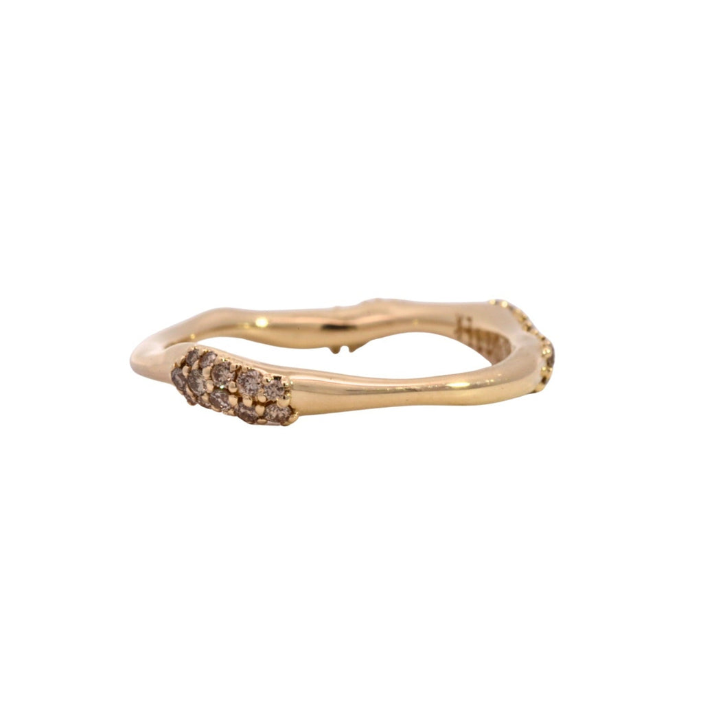 EINAR Stacking Ring - 14K Gold Cluster Pavé