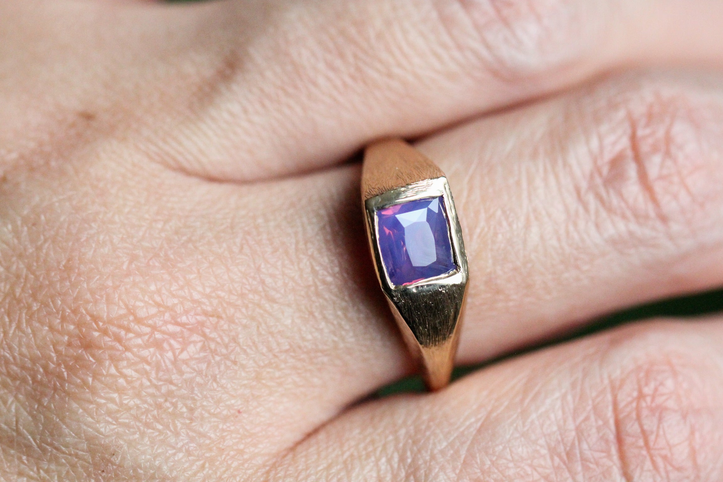 1.53 Carat Purple Sapphire Ring