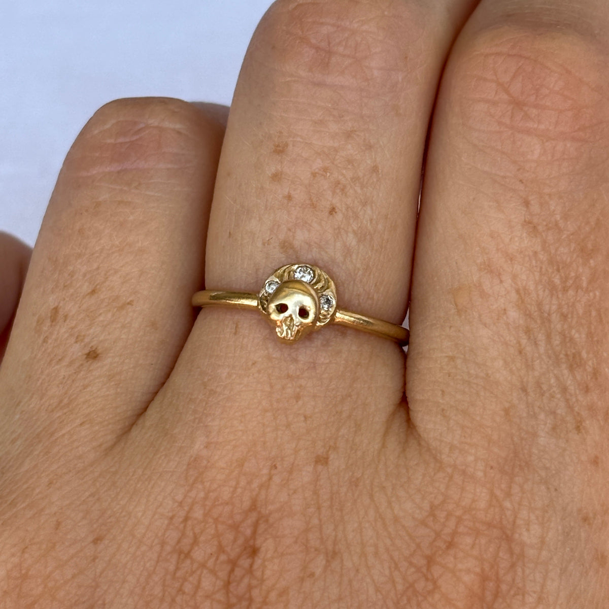Freya Skull Ring by Myth & Stone