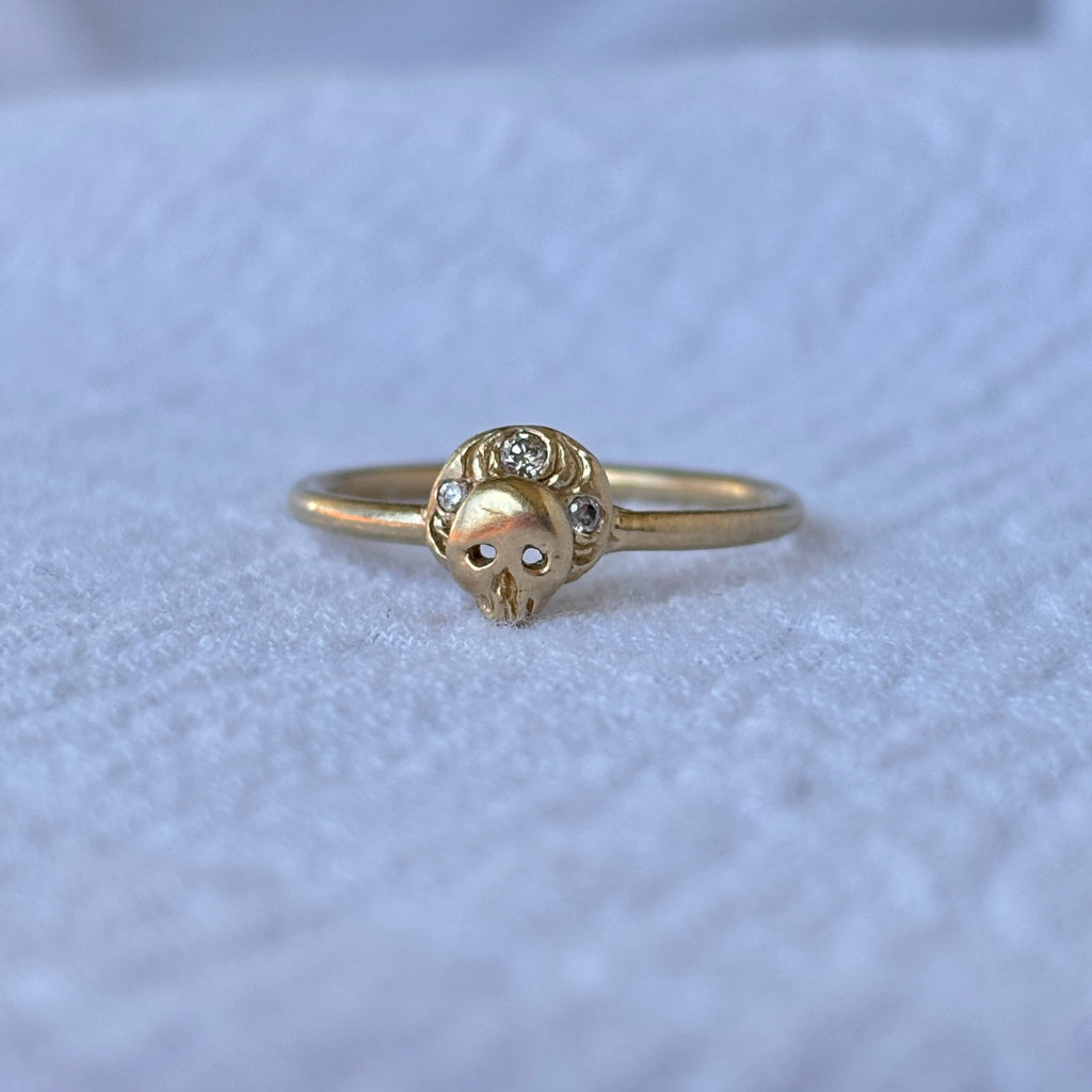 Freya Skull Ring by Myth & Stone
